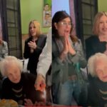 Christiane Torloni comemora 97 anos da mãe Monah Delacy com festa intimista